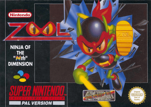 Zool Ninja of the Nth Dimension box art for Super Nintendo